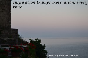 Inspiration trumps motivation.